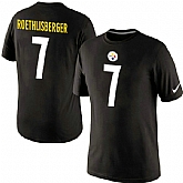 Men Nike Pittsburgh Steelers 7 Ben Roethlisberger Pride Name x26 Number T-Shirt Black,baseball caps,new era cap wholesale,wholesale hats