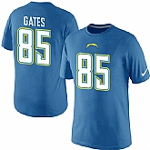 Men Nike San Diego Chargers 85 Gates Pride Name x26 Number T-Shirt L.Blue,baseball caps,new era cap wholesale,wholesale hats