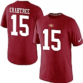 Men Nike San Francisco 49ers 15 Crabtree Pride Name x26 Number T-Shirt Red,baseball caps,new era cap wholesale,wholesale hats