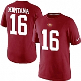Men Nike San Francisco 49ers 16 Montana Pride Name x26 Number T-Shirt Red,baseball caps,new era cap wholesale,wholesale hats