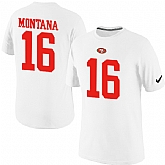 Men Nike San Francisco 49ers 16 Montana Pride Name x26 Number T-Shirt White,baseball caps,new era cap wholesale,wholesale hats