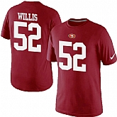 Men Nike San Francisco 49ers 52 Patrick Willis Pride Name x26 Number T-Shirt Red,baseball caps,new era cap wholesale,wholesale hats