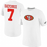 Men Nike San Francisco 49ers 7 Kaepernick Name x26 Number T-Shirt White,baseball caps,new era cap wholesale,wholesale hats