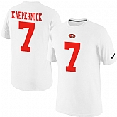 Men Nike San Francisco 49ers 7 Kaepernick Pride Name x26 Number T-Shirt White,baseball caps,new era cap wholesale,wholesale hats