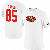 Men Nike San Francisco 49ers 85 Vernon Davis Name x26 Number T-Shirt White,baseball caps,new era cap wholesale,wholesale hats