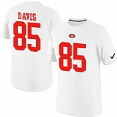 Men Nike San Francisco 49ers 85 Vernon Davis Pride Name x26 Number T-Shirt White,baseball caps,new era cap wholesale,wholesale hats