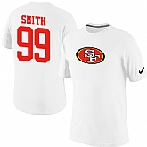 Men Nike San Francisco 49ers 99 Smith Name x26 Number T-Shirt White,baseball caps,new era cap wholesale,wholesale hats