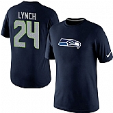 Men Nike Seattle Seahawks 24 Marshawn Lynch Name x26 Number T-Shirt,baseball caps,new era cap wholesale,wholesale hats