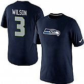 Men Nike Seattle Seahawks 3 Russell Wilson Name x26 Number T-Shirt Blue,baseball caps,new era cap wholesale,wholesale hats