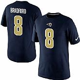 Men Nike St. Louis Rams Sam 8 Bradford Pride Name x26 Number T-Shirt Blue,baseball caps,new era cap wholesale,wholesale hats