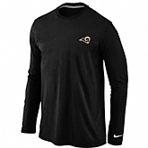 Men Nike St. Louis Rams Sideline Legend Authentic Logo Long Sleeve T-Shirt Black,baseball caps,new era cap wholesale,wholesale hats