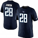 Men Nike Tennessee Titans 28 Chris Johnson Pride Name x26 Number T-Shirt D.Blue,baseball caps,new era cap wholesale,wholesale hats