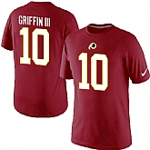 Men Nike Washington Redskins 10 Robert Griffin III Pride Name x26 Number T-Shirt Red,baseball caps,new era cap wholesale,wholesale hats