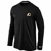 Men Nike Washington Redskins Sideline Legend Authentic Logo Long Sleeve T-Shirt Black,baseball caps,new era cap wholesale,wholesale hats