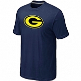 Men's Green Bay Packers Neon Logo Charcoal D.Blue T-shirt,baseball caps,new era cap wholesale,wholesale hats
