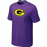 Men's Green Bay Packers Neon Logo Charcoal Purple T-shirt,baseball caps,new era cap wholesale,wholesale hats
