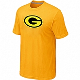 Men's Green Bay Packers Neon Logo Charcoal Yellow T-shirt,baseball caps,new era cap wholesale,wholesale hats