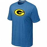 Men's Green Bay Packers Neon Logo Charcoal light Blue T-shirt,baseball caps,new era cap wholesale,wholesale hats