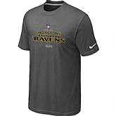 Men's Nike Baltimore Ravens 2012 AFC Conference Champions Trophy Collection Long D.Grey T-Shirt,baseball caps,new era cap wholesale,wholesale hats