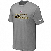 Men's Nike Baltimore Ravens 2012 AFC Conference Champions Trophy Collection Long L.Grey T-Shirt,baseball caps,new era cap wholesale,wholesale hats