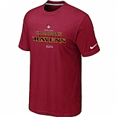Men's Nike Baltimore Ravens 2012 AFC Conference Champions Trophy Collection Long Red T-Shirt,baseball caps,new era cap wholesale,wholesale hats