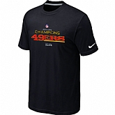 Men's Nike San Francisco 49ers 2012 NFC Conference Champions Trophy Collection Long Black T-Shirt,baseball caps,new era cap wholesale,wholesale hats