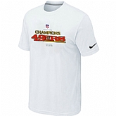 Men's Nike San Francisco 49ers 2012 NFC Conference Champions Trophy Collection Long White T-Shirt,baseball caps,new era cap wholesale,wholesale hats