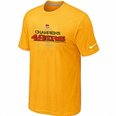 Men's Nike San Francisco 49ers 2012 NFC Conference Champions Trophy Collection Long Yellow T-Shirt,baseball caps,new era cap wholesale,wholesale hats