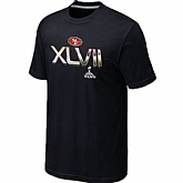 Men's San Francisco 49ers Super Bowl XLVII On Our Way Black T-Shirt,baseball caps,new era cap wholesale,wholesale hats