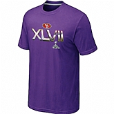 Men's San Francisco 49ers Super Bowl XLVII On Our Way Purple T-Shirt,baseball caps,new era cap wholesale,wholesale hats