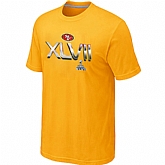 Men's San Francisco 49ers Super Bowl XLVII On Our Way Yellow T-Shirt,baseball caps,new era cap wholesale,wholesale hats
