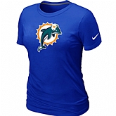 Miami Dolphins Blue Women's Logo T-Shirt,baseball caps,new era cap wholesale,wholesale hats