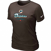 Miami Dolphins Brown Women's Critical Victory T-Shirt,baseball caps,new era cap wholesale,wholesale hats