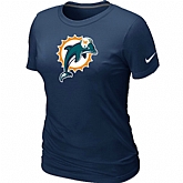 Miami Dolphins D.Blue Women's Logo T-Shirt,baseball caps,new era cap wholesale,wholesale hats