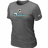 Miami Dolphins D.Grey Women's Critical Victory T-Shirt,baseball caps,new era cap wholesale,wholesale hats