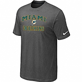 Miami Dolphins Heart & Soul Dark greyl T-Shirt,baseball caps,new era cap wholesale,wholesale hats