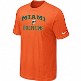 Miami Dolphins Heart & Soul Orangel T-Shirt,baseball caps,new era cap wholesale,wholesale hats