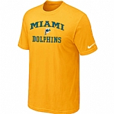 Miami Dolphins Heart & Soul Yellowl T-Shirt,baseball caps,new era cap wholesale,wholesale hats