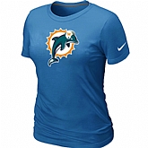Miami Dolphins L.blue Women's Logo T-Shirt,baseball caps,new era cap wholesale,wholesale hats