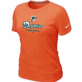 Miami Dolphins Orange Women's Critical Victory T-Shirt,baseball caps,new era cap wholesale,wholesale hats
