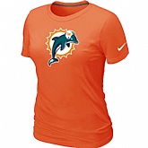 Miami Dolphins Orange Women's Logo T-Shirt,baseball caps,new era cap wholesale,wholesale hats