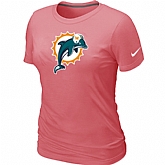 Miami Dolphins Pink Women's Logo T-Shirt,baseball caps,new era cap wholesale,wholesale hats