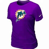 Miami Dolphins Purple Women's Logo T-Shirt,baseball caps,new era cap wholesale,wholesale hats