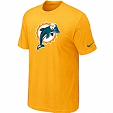Miami Dolphins Sideline Legend Authentic Logo T-Shirt Yellow,baseball caps,new era cap wholesale,wholesale hats