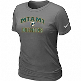 Miami Dolphins Women's Heart & Soul D.Grey T-Shirt,baseball caps,new era cap wholesale,wholesale hats