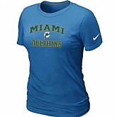 Miami Dolphins Women's Heart & Soul L.blue T-Shirt,baseball caps,new era cap wholesale,wholesale hats
