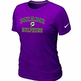 Miami Dolphins Women's Heart & Soul Purple T-Shirt,baseball caps,new era cap wholesale,wholesale hats