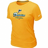 Miami Dolphins Yellow Women's Critical Victory T-Shirt,baseball caps,new era cap wholesale,wholesale hats