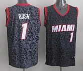 Miami Heat #1 Chris Bosh Black Leopard Print Fashion Jerseys,baseball caps,new era cap wholesale,wholesale hats