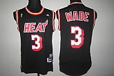 Miami Heat #3 Dwyane Wade Black Throwback Swingman Jerseys,baseball caps,new era cap wholesale,wholesale hats